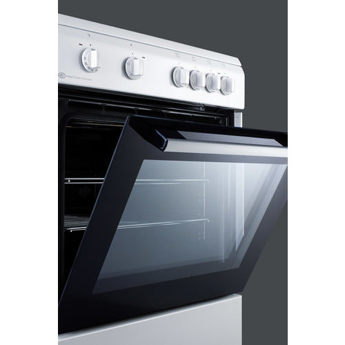 Summit 24" Wide Smooth Top Electric Range CLRE24WH