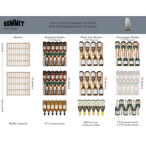 Summit 24" Wide Wine Cellar SWC1926CSS