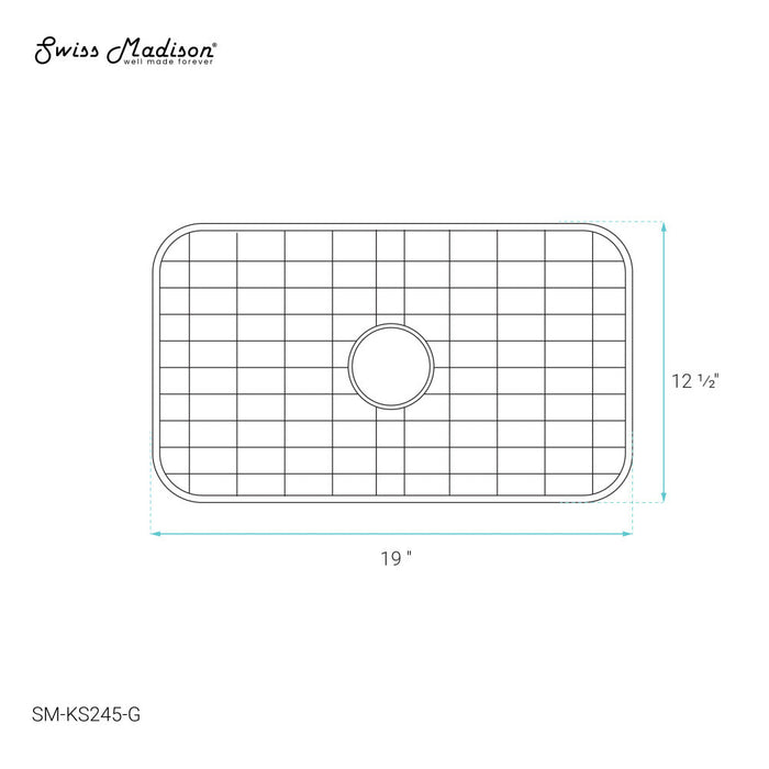 Swiss Madison 19 x 13 Stainless Steel Kitchen Sink Grid - SM-KS245-G