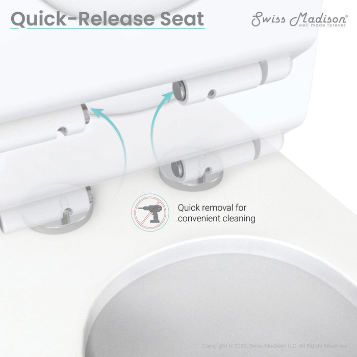 Swiss Madison Sublime One Piece Elongated Toilet with Touchless Retrofit Dual Flush 1.1/1.6 gpf