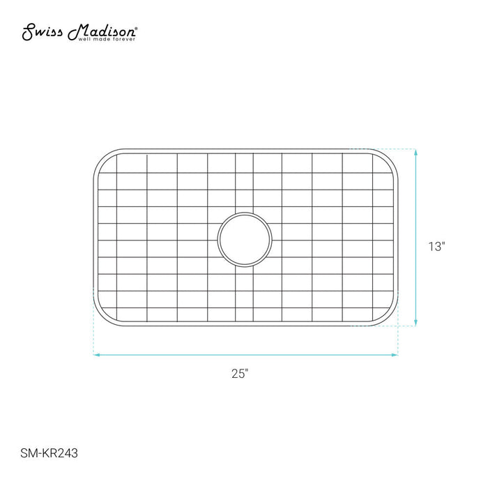 Swiss Madison 25 x 13 Stainless Steel Kitchen Sink Grid - SM-KR243