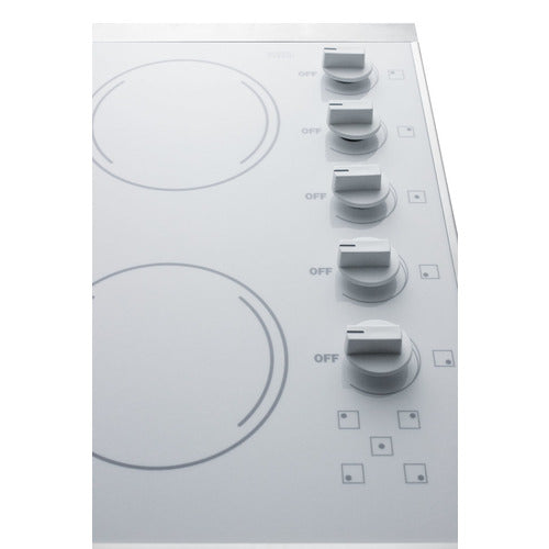 Summit 27" Wide 230V 5-Burner Radiant Cooktop CRS5B14W