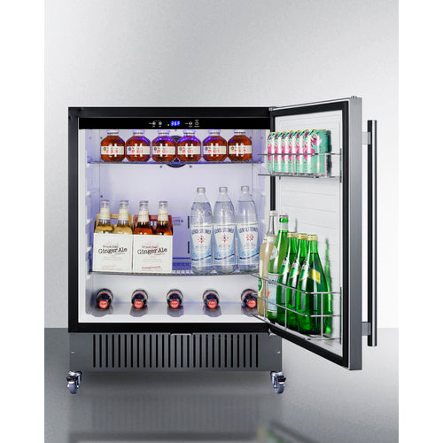 Summit 27" Wide Mobile All-Refrigerator FF27BSSCAS