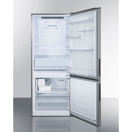 Summit 28" Wide Bottom Freezer Refrigerator FFBF279SSXIM