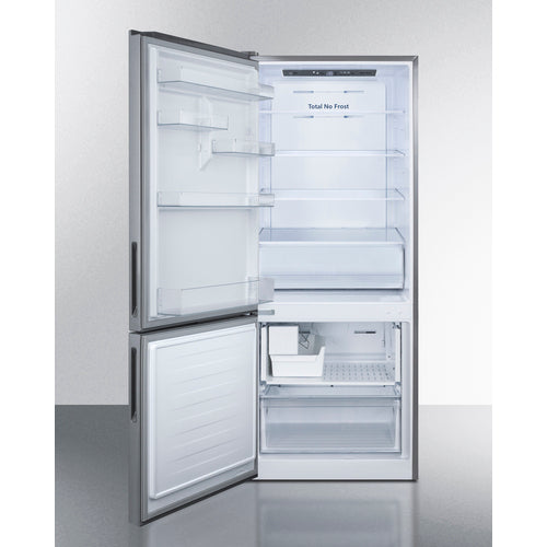 Summit 28" Wide Bottom Freezer Refrigerator FFBF279SSXIMLHD