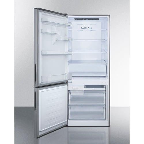 Summit 28" Wide Bottom Freezer Refrigerator FFBF279SSXLHD