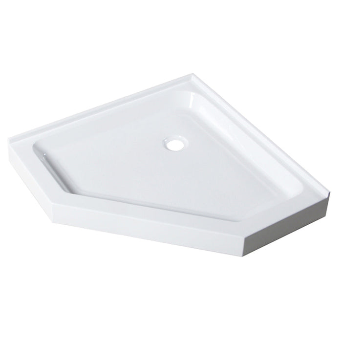 Swiss Madison Voltaire 42" x 42" Acrylic White, Single-Threshold, Center Drain, Neo-angle Shower Base