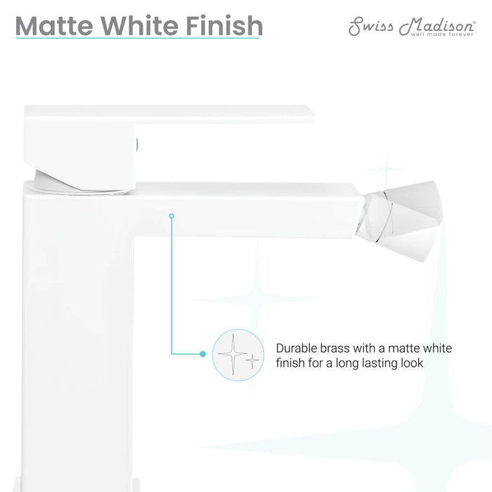 Swiss Madison Concorde Bidet Faucet in Matte White