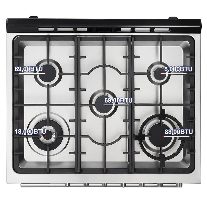 Empava 30 Inch Freestanding Range Gas Cooktop And Oven EMPV-30GR06