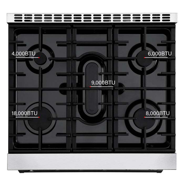 Empava 30 In. Pro-Style Slide-in Single Oven Gas Range EMPV-30GR10