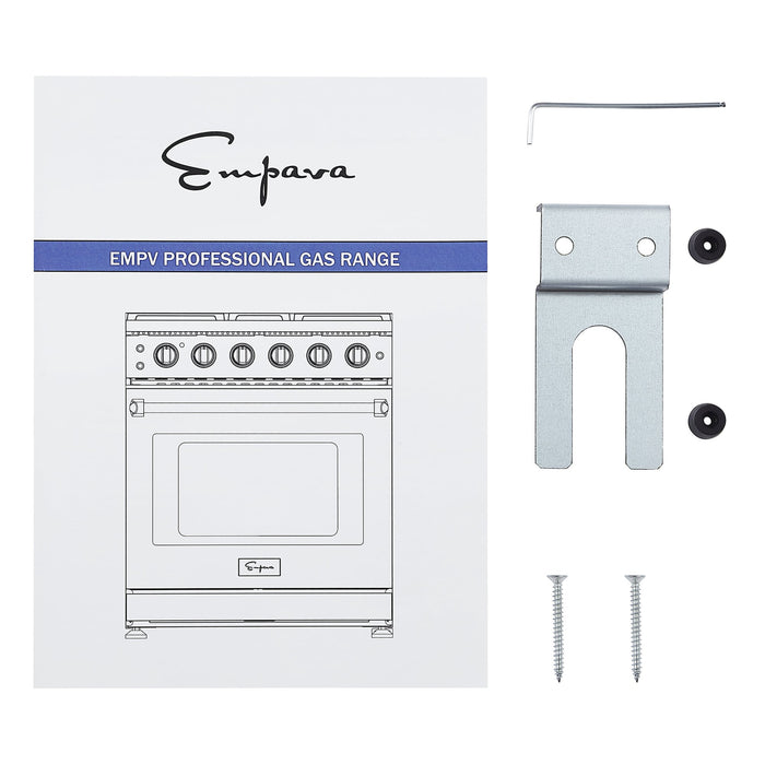 Empava 30 In. Pro-Style Slide-in Single Oven Gas Range EMPV-30GR10