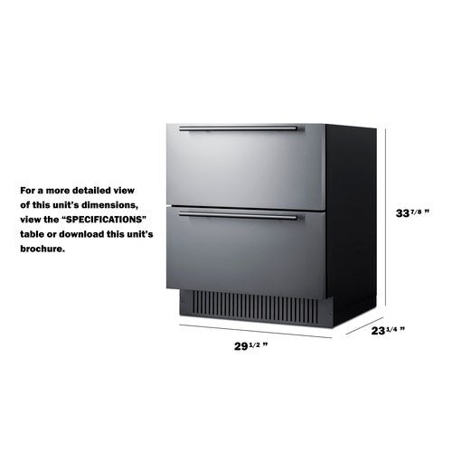 Summit 30" Wide 2-Drawer All-Refrigerator SPR3032D