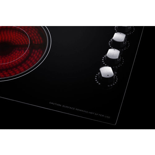 Summit 30" Wide 208-240V 4-Burner Radiant Cooktop CR4B30MB