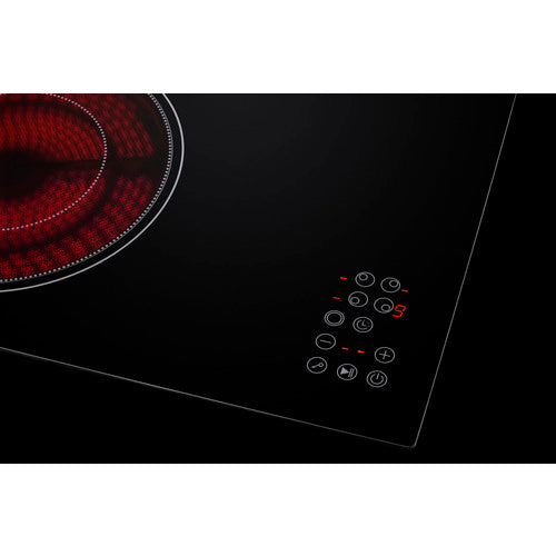 Summit 30" Wide 208-240V 4-Burner Radiant Cooktop CR4B30T11B