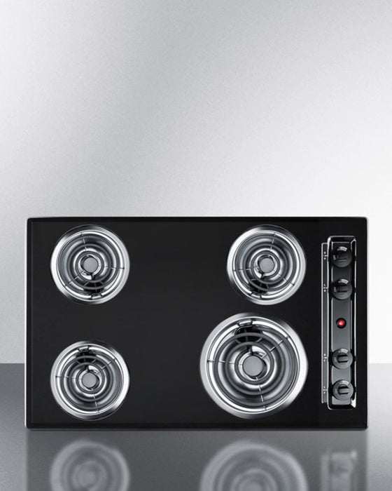 Summit 30" Wide 4-Burner Coil Cooktop TEL05