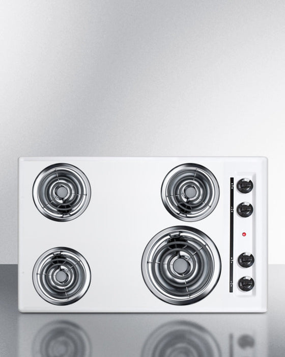 Summit 30" Wide 4-Burner Coil Cooktop WEL05