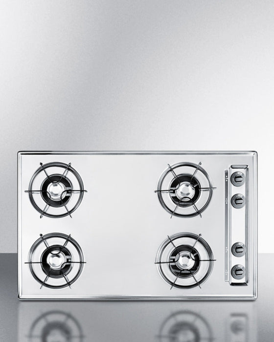 Summit 30" Wide 4-Burner Gas Cooktop ZNL053