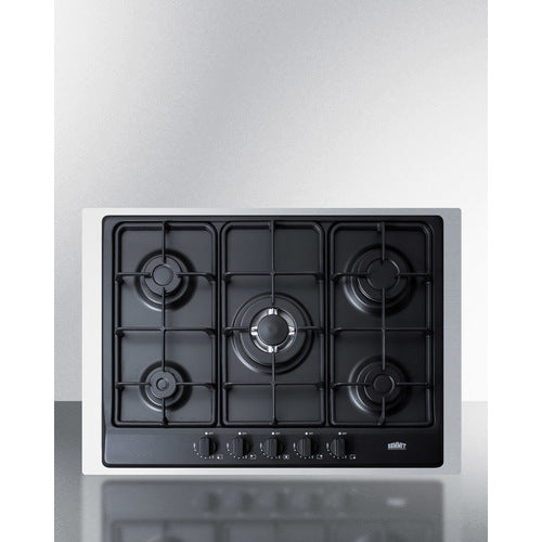 Summit 30" Wide 5-Burner Gas Cooktop GC5272BTK30