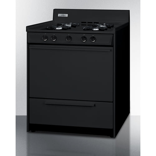 Summit 30" Wide Gas Range, Open Burners TNM2107C