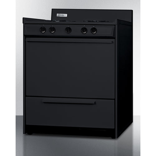 Summit 30" Wide Gas Range, Open Burners TNM2107C