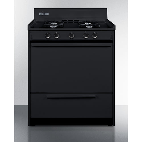 Summit 30" Wide Gas Range, Open Burners TNM2107C