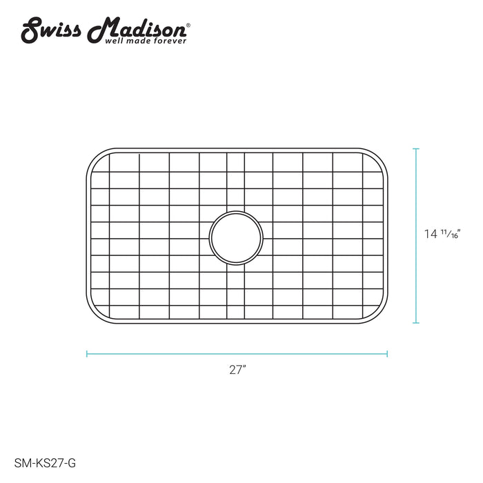 Swiss Madison 27 x 15 Stainless Steel Kitchen Sink Grid - SM-KS27-G