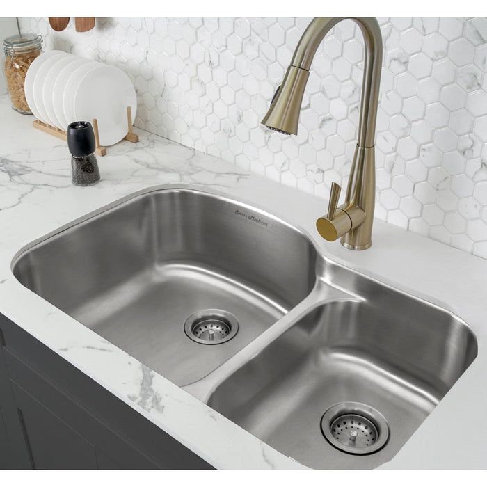 Swiss Madison Toulouse 32 x 21 Stainless Steel, Dual Basin, Undermount Kitchen Sink - SM-KU704