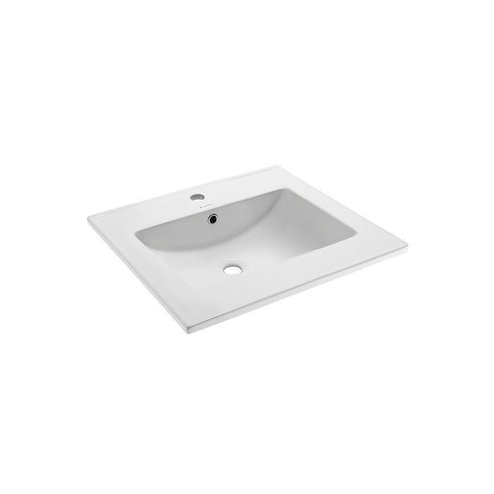 Swiss Madison 24" Ceramic Vanity Top with Single Faucet Hole