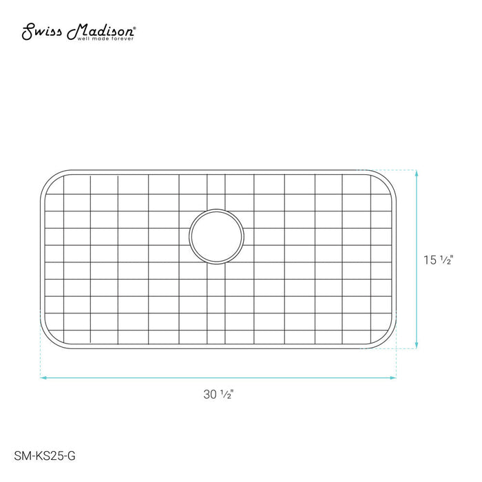 Swiss Madison 32 x 16 Stainless Steel Kitchen Sink Grid - SM-KS25-G