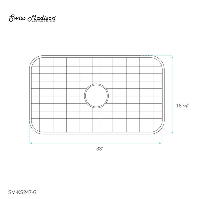 Swiss Madison 28 x 15 Stainless Steel Kitchen Sink Grid - SM-KS247-G