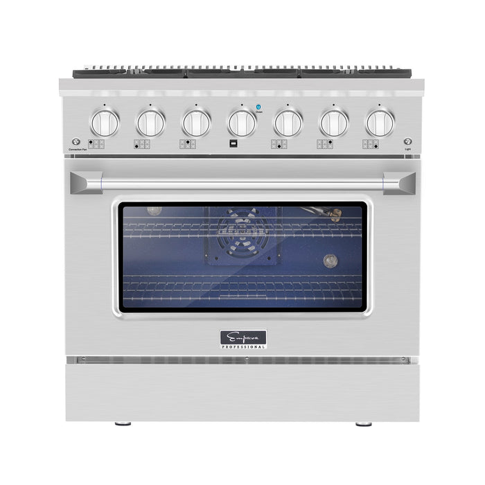 Empava 36 In. Pro-Style Slide-In Single Oven Gas Range EMPV-36GR08