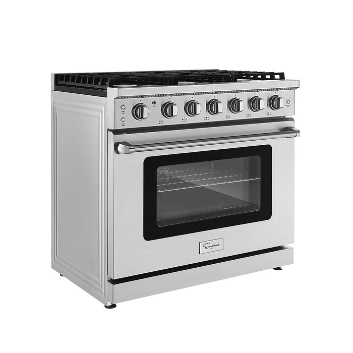 Empava 36 in. Pro-Style Slide-in Single Oven Gas Range EMPV-36GR11