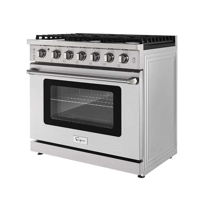 Empava 36 in. Pro-Style Slide-in Single Oven Gas Range EMPV-36GR11