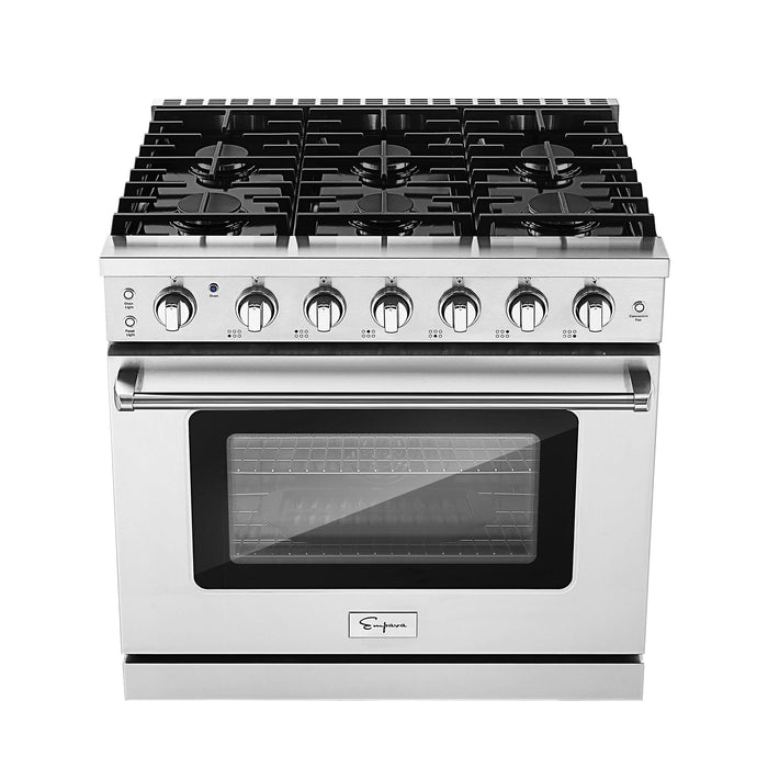 Empava 36 in. Pro-Style Slide-in Single Oven Gas Range EMPV-36GR11