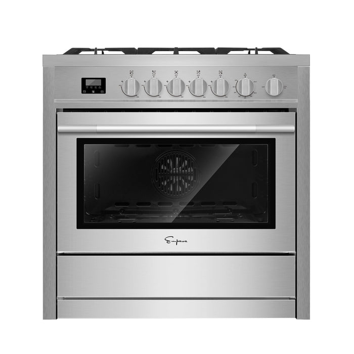 Empava 36 Inch Freestanding Range Gas Cooktop And Oven EMPV-36GR12