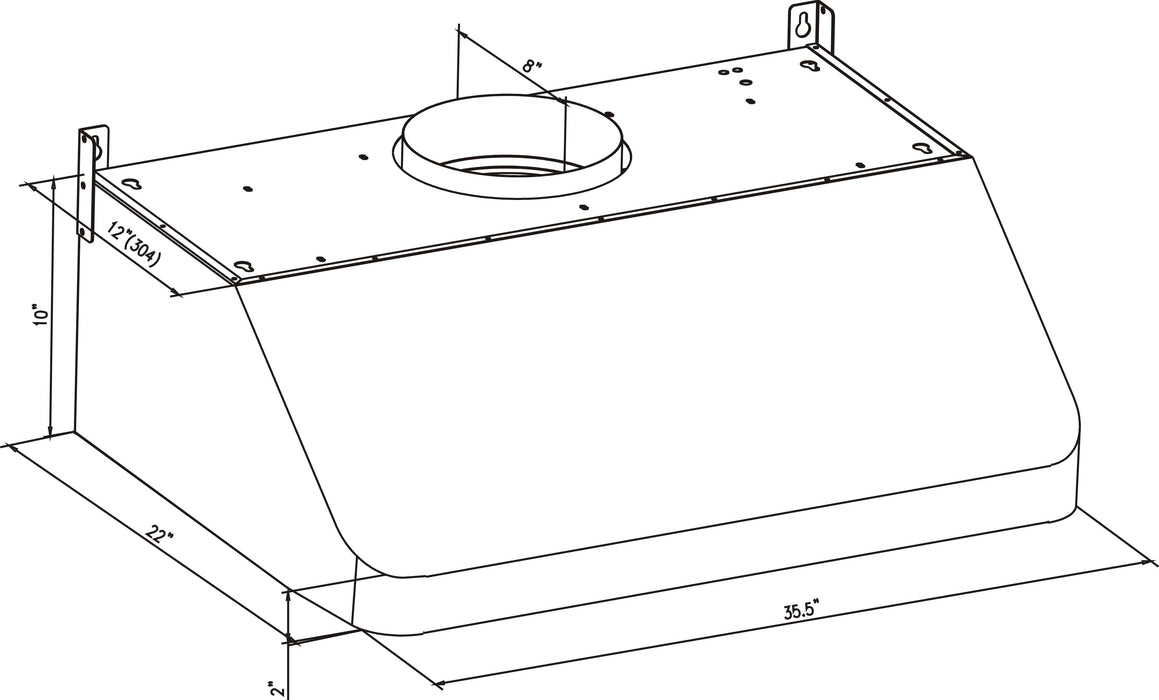 Empava 36 in. Ducted 500 CFM Under Cabinet Range Hood EMPV-36RH02