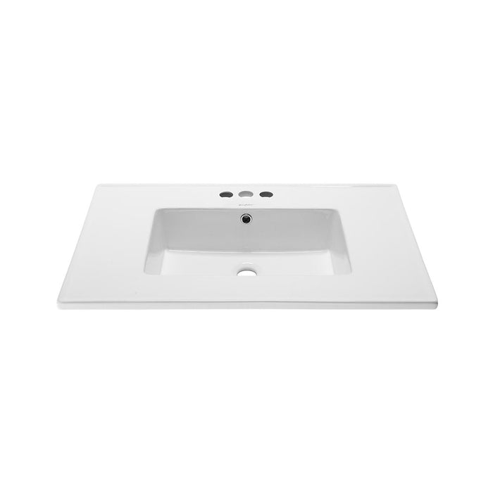 Swiss Madison Voltaire 31 Vanity Top Sink with 3 Centerset Faucet Holes