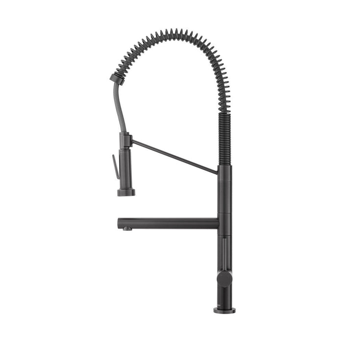 Swiss Madison Nouvet Single Handle, Pull-Down Kitchen Faucet with Pot Filler in Gunmetal Grey