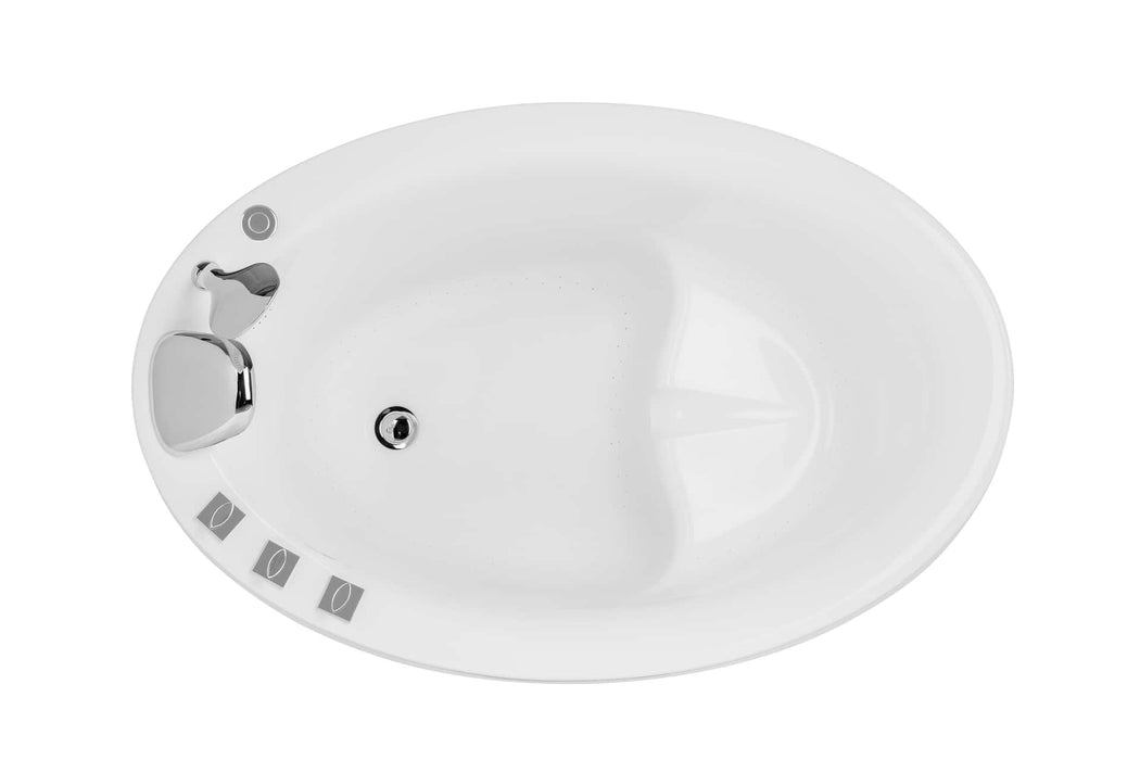 Empava 48" Freestanding Japanese-Style Air Massage Bathtub with Reversible Drain EMPV-48JT011