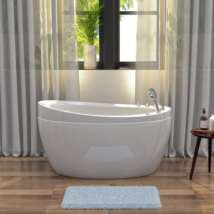 Empava 48" Freestanding Japanese-Style Air Massage Bathtub with Reversible Drain EMPV-48JT011