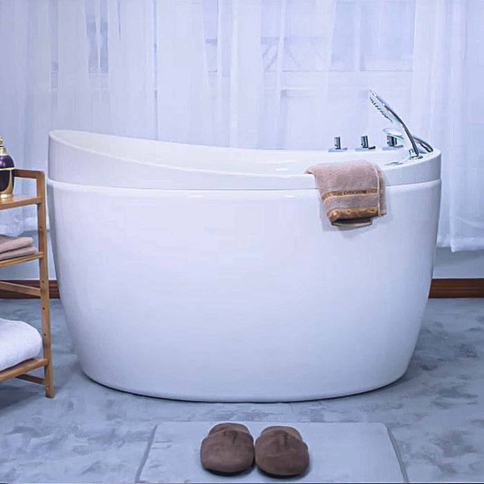 Empava 48" Freestanding Japanese-Style Air Massage Bathtub with Reversible Drain EMPV-48JT011