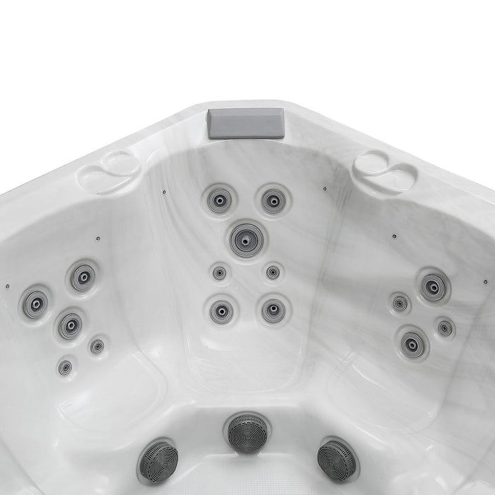 Empava Freestanding Luxury 5-Person Square Outdoor Hot Tub EMPV-SPA3528