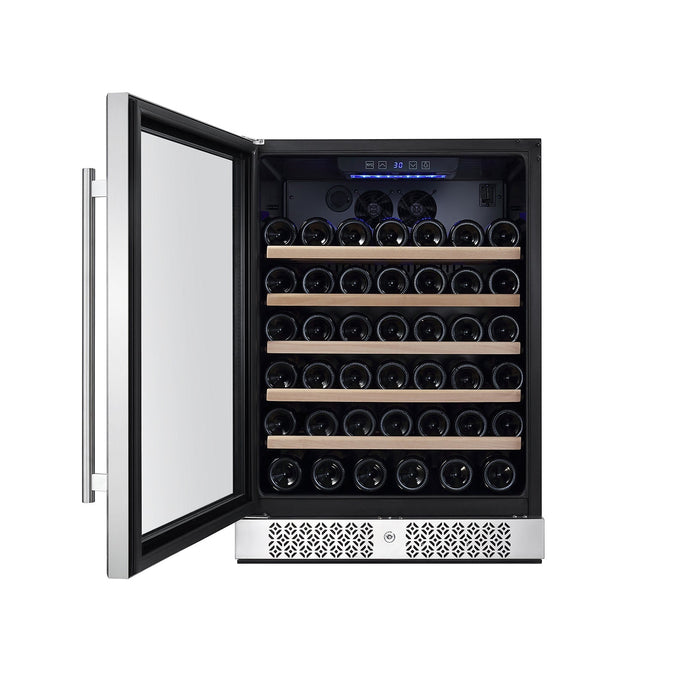 Empava 24 Inch Wine Cooler Wine Fridge 52 Bottles EMPV-WC03S