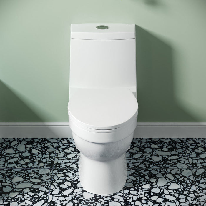 Swiss Madison Virage One Piece Elongated Toilet with Touchless Retrofit Dual Flush 1.1/1.6 gpf