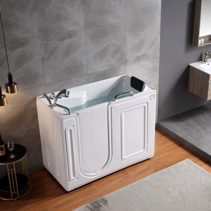 Empava 53" Freestanding Walk-in Soaking Bathtub with Left Drain EMPV-53WIT373