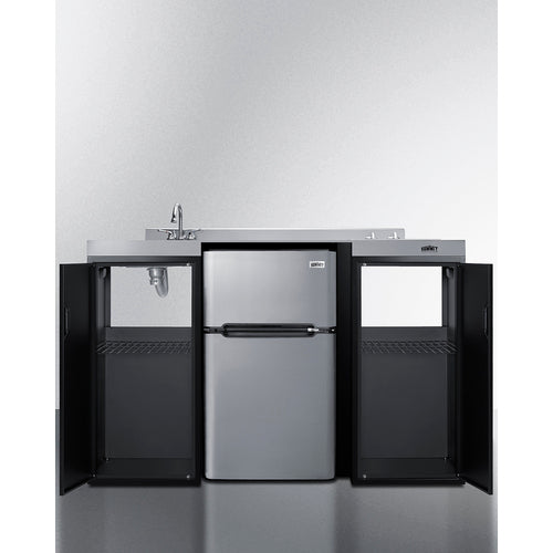 Summit 54" Wide All-In-One Kitchenette, ADA Counter Height CK55ADASINKL