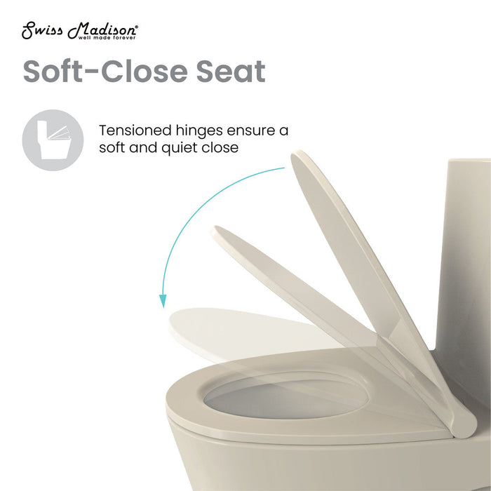 Swiss Madison Sublime III One-Piece Round Toilet Vortex™ Dual-Flush 0.95/1.26 gpf in Bisque