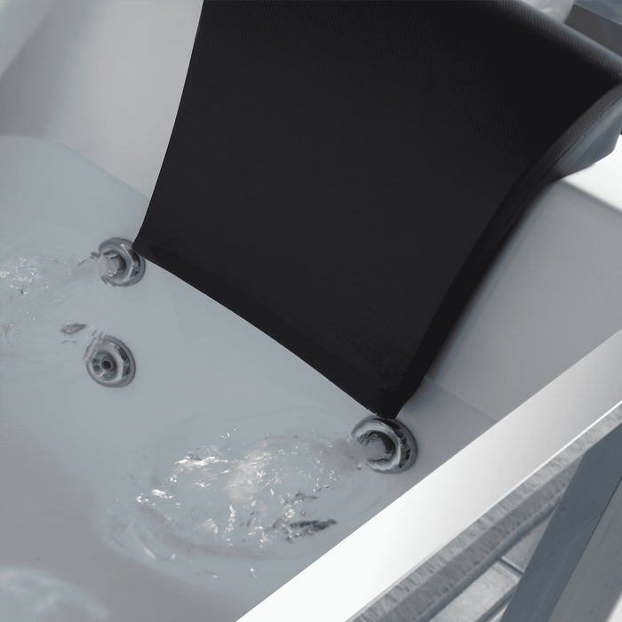 Empava 59" Alcove LED Whirlpool Bathtub with Center Drain EMPV-59JT408LED