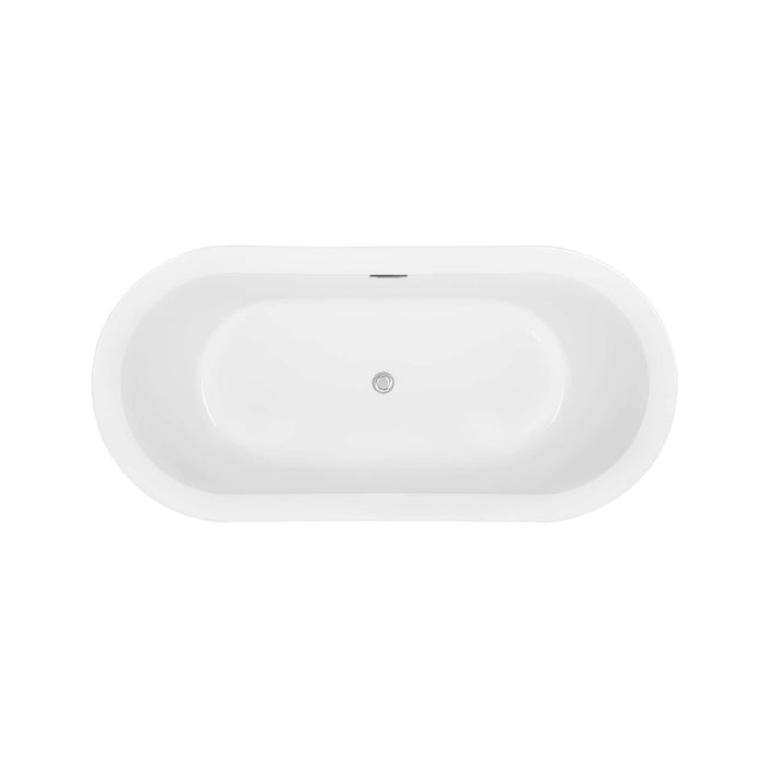 Empava 59" Freestanding Soaking Tub with Center Drain EMPV-59FT1505