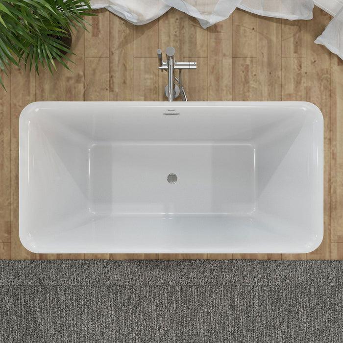 Empava 59" Freestanding Soaking Tub with Center Drain EMPV-59FT1511